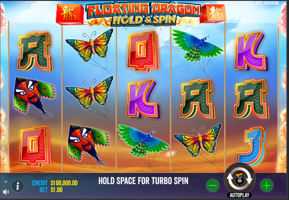 floating dragon hold and spin slot main screen