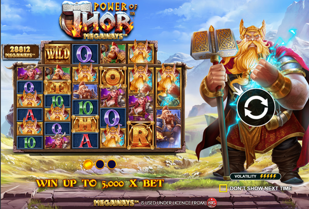 Power of Thor Megaways Slot Intro Screen