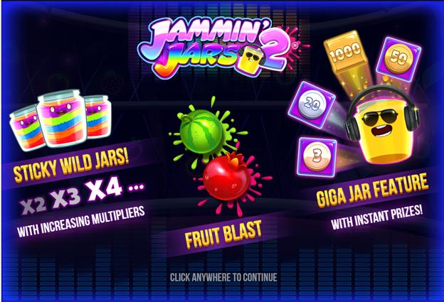 Jammin Jars 2 Slot Introduction Screen