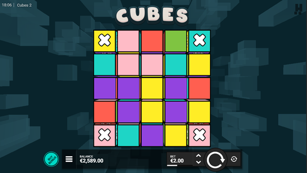 Cubes 2 slot game screen